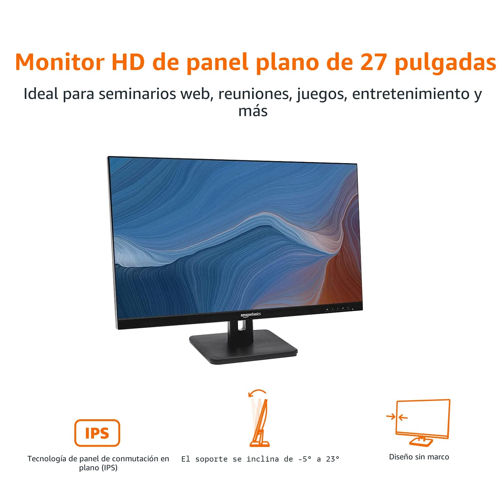 Amazon.com: Amazon Basics - Monitor IPS de 27